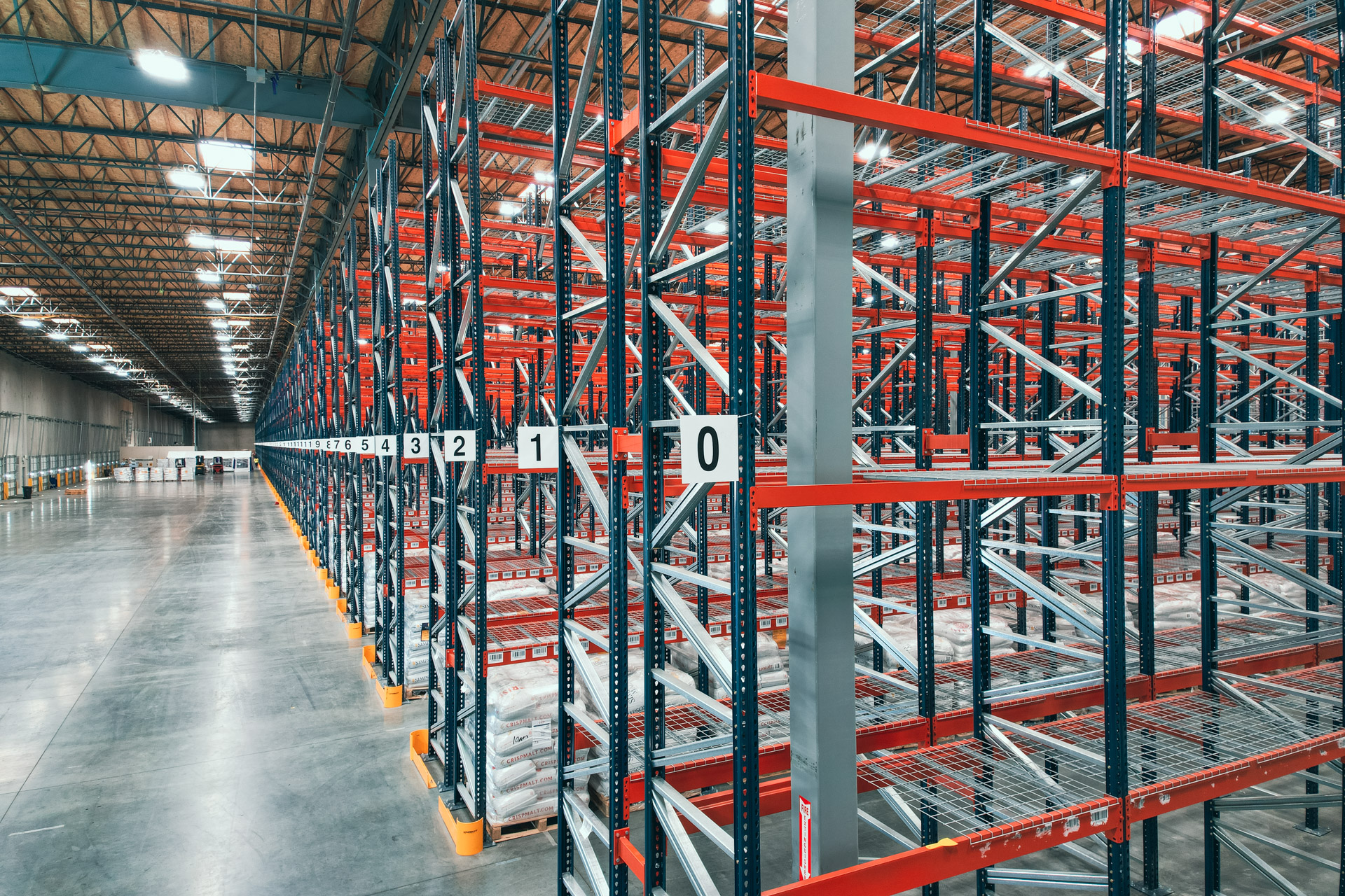Industrial pallet racking warehouse in Fishers