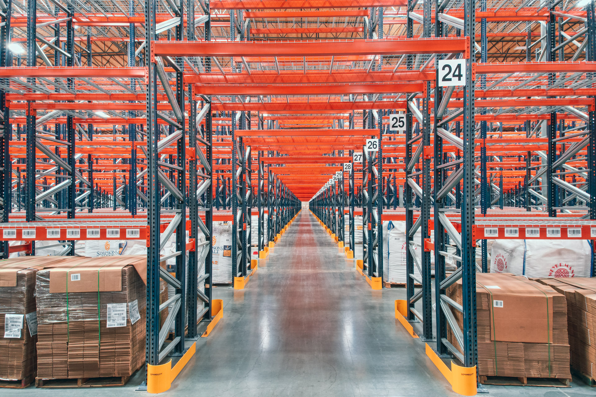 Industrial pallet racking installation in Fishers warehouse