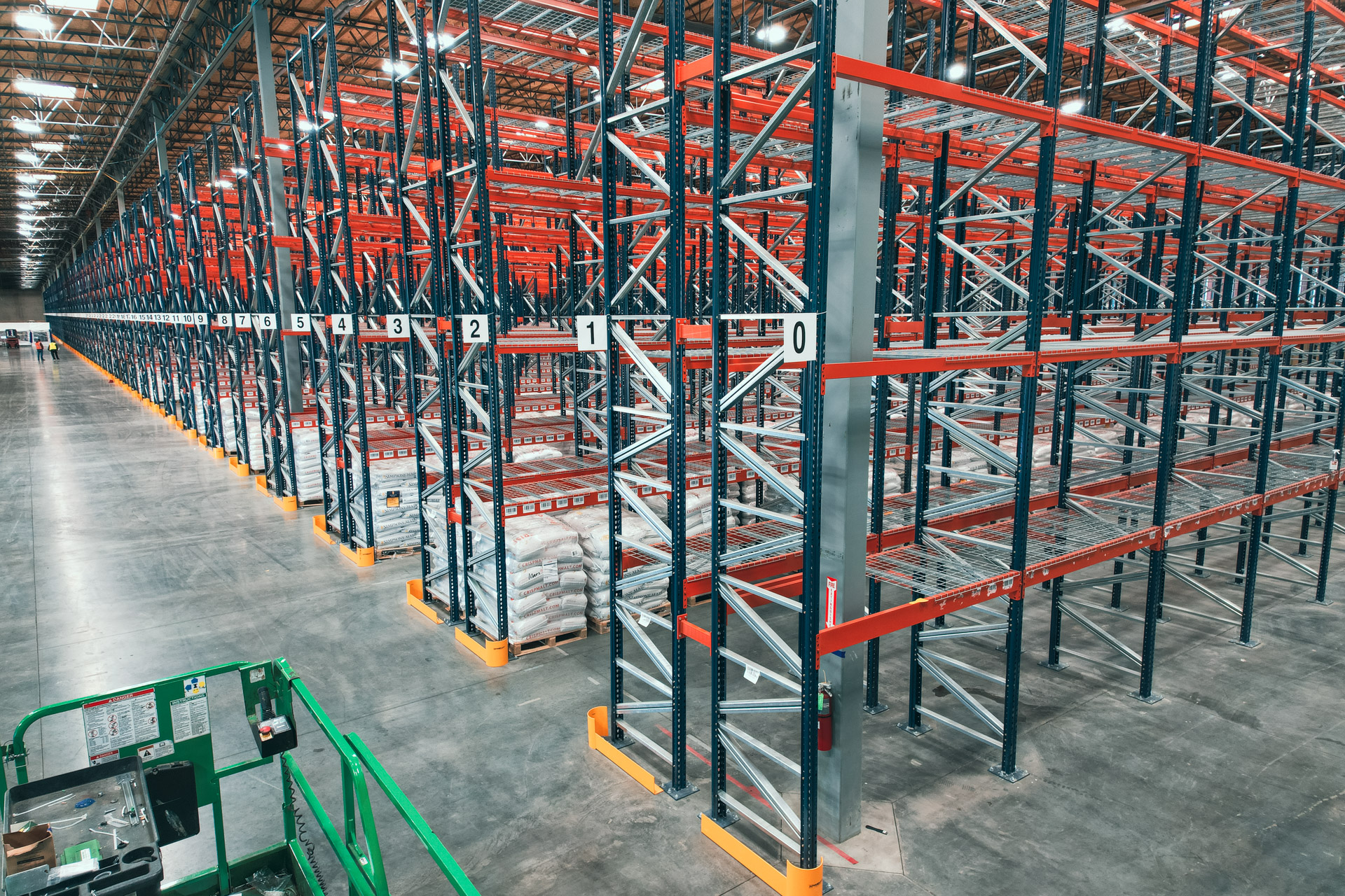 Warehouse pallet rack installation in Greater Indianapolis